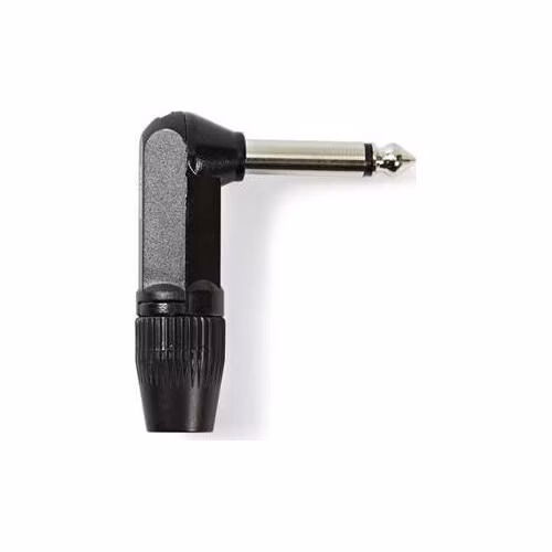 Nedis COTP23902BK - Monofonní Audio Konektor | 6,35 mm Úhlová Zástrčka | Černá barva