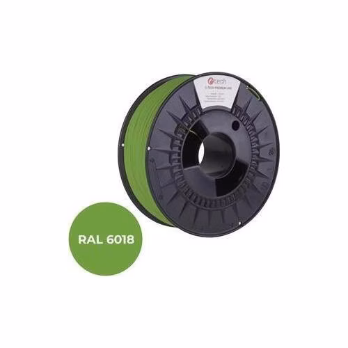 C-TECH tisková struna PREMIUM LINE ( filament ) , PLA, zelenožlutá, RAL6018, 1,75mm, 1kg