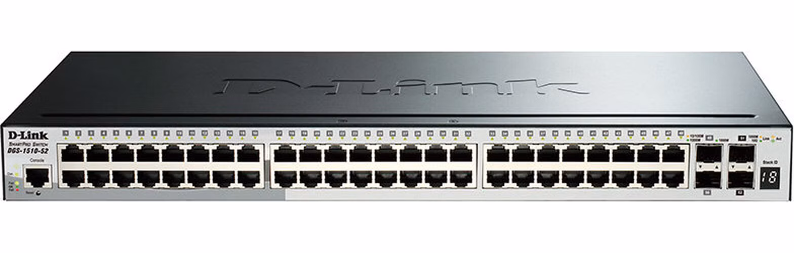 D-Link DGS-1510-52X 52-Port Gigabit Stackable Smart Managed Switch including 4 10G SFP+