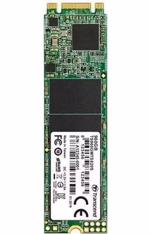 TRANSCEND MTS820S 960GB SSD disk M.2 2280, SATA III (TLC), 550MB/s R, 500MB/s W