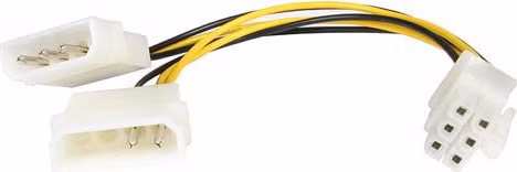 Premiumcord Redukce napájecí 5.25" Molex - 6 pin pro PCI-E grafické karty