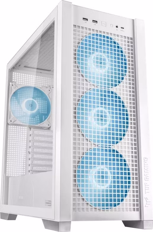 BAZAR - ASUS case TUF GAMING CASE (GT302) TG, Mid Tower, 4x 140mm ARGB Fan, bílá - Poškozený obal (Komplet)