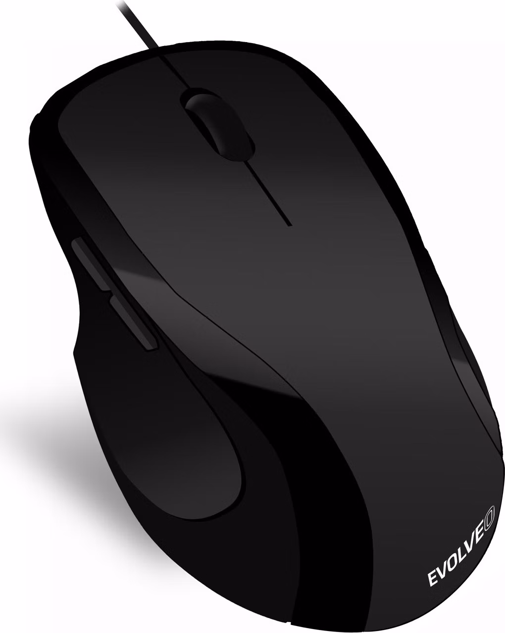EVOLVEO Laserwire ML-507B -  laserová, ergonomická , drátová myš, 1600 DPI, USB