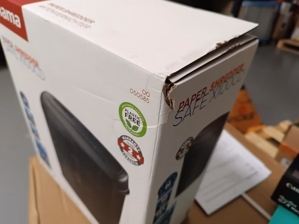 BAZAR - Hama Safe X100CD, skartovačka, křížový řez, 10 listů, bezpečnostní úroveň P4 T4 E3 - Poškozený obal (Komplet)