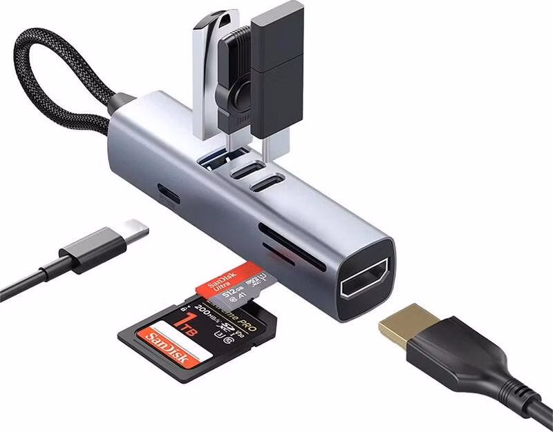 Mobile Origin USB-C Hub 7-in-1 MultiHub - Gray