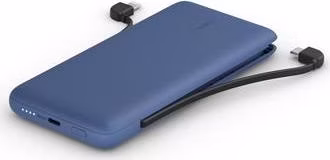 Belkin BOOST CHARGE™ USB-C Power Delivery PowerBanka, 10000mAh, s integrovanými kabely, půlnoční modrá