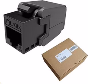 Solarix MULTIPACK 24 ks - keystone CAT5E UTP RJ45 čierny samorezný SXKJ-5E-UTP-BK-SA
