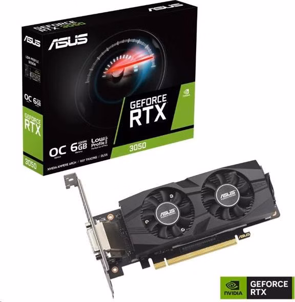 ASUS RTX3050 LP BRK OC 6GB/96-bit GDDR6 DVI HDMI DP