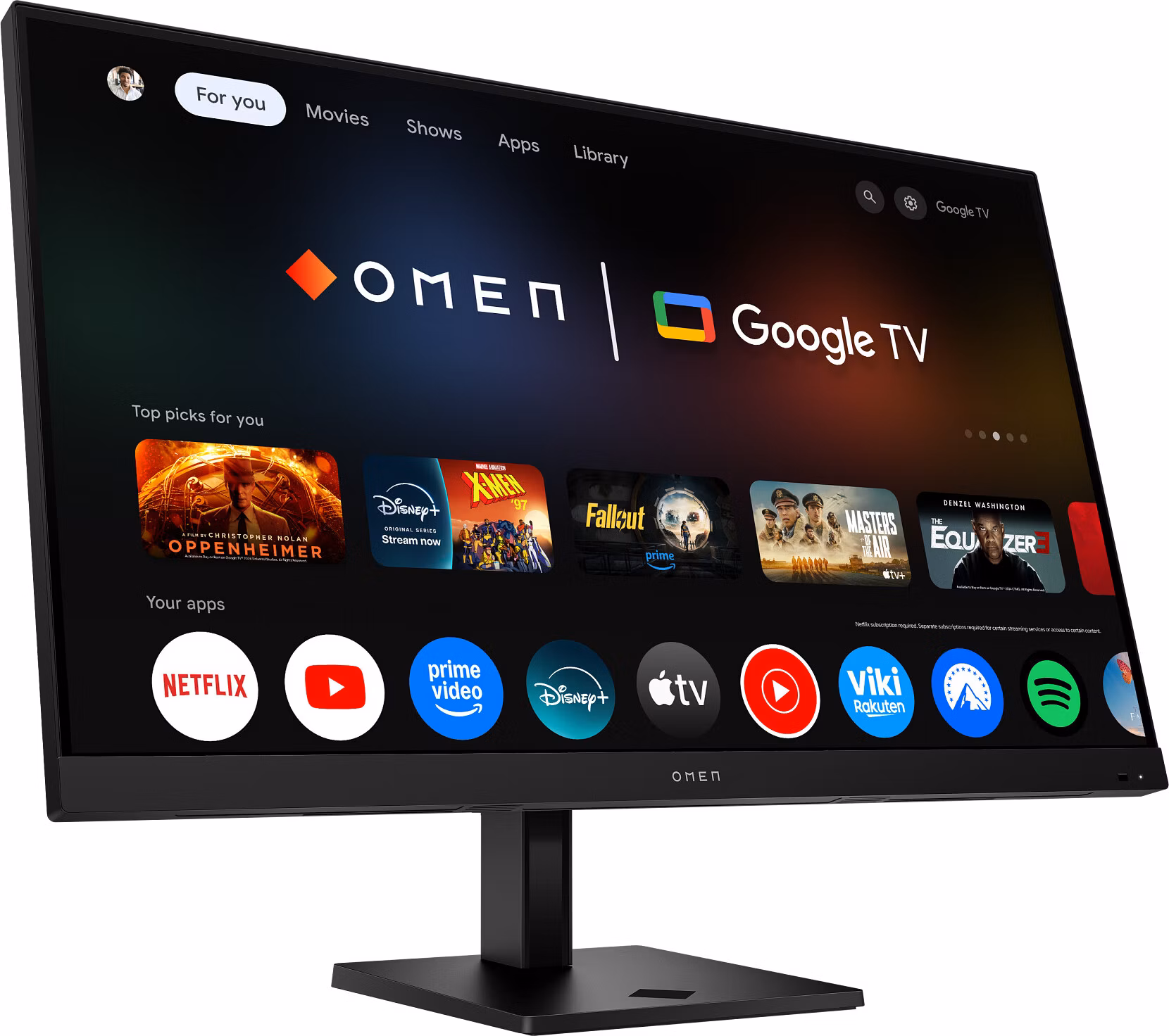 BAZAR - LCD HP OMEN 32x; 80 cm, 31,5", 4k IPS; 144Hz; 400 nits;Google TV, HDMI 2.0,DP 1.4;USB-C - Rozbaleno (Komplet)