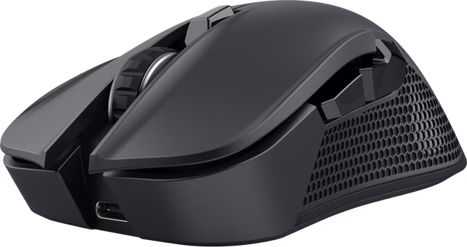 TRUST bezdrátová myš GXT 931 Ybar Wireless, Bezdrátová RF 2.4GHz, USB-C, Černá