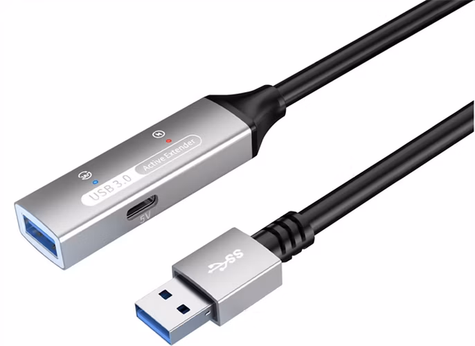 PremiumCord USB 3.2 repeater a predlžovací kábel Male-Female, 5Gbps Aluminium 10m
