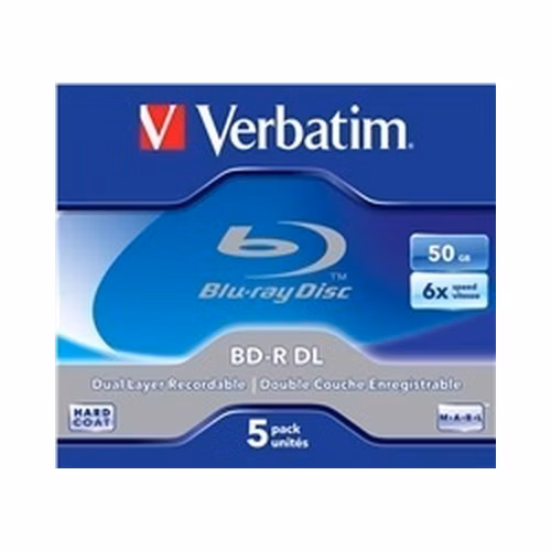 VERBATIM BD-R DL 50GB, 6x, jewel case 5 ks