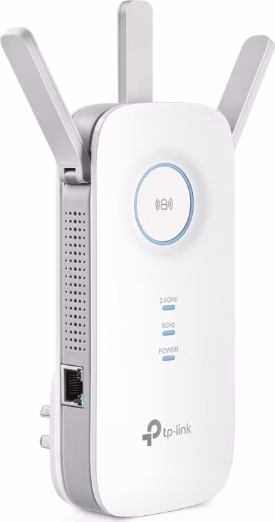 AC1750 Wi-Fi Range Extender SPEED: 450 Mbps at 2.4 GHz + 1300 Mbps at 5 GHz SPEC: 3 × External Antennas, 1 × Gigabit Por