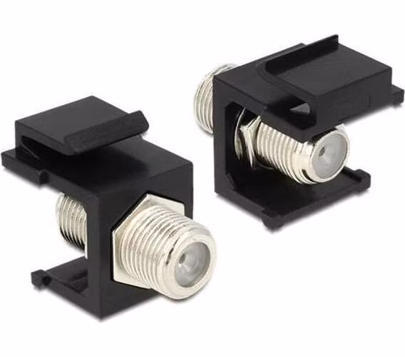 Delock Keystone Modul F samice > F samice černý