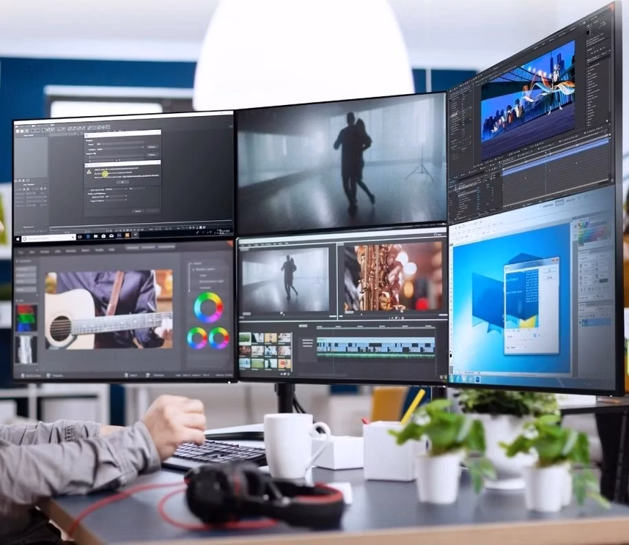 Stolní držák na 6 monitorů Edbak SV17