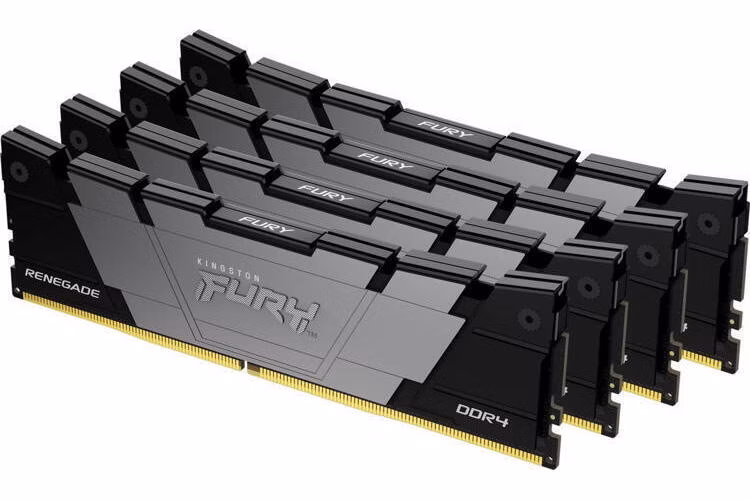 KINGSTON 64GB 3600MT/s DDR4 CL16 DIMM (Kit of 4) 1Gx8 FURY Renegade Black