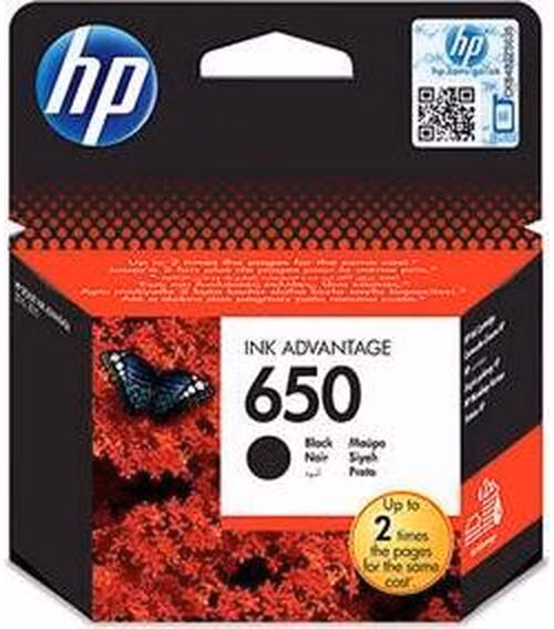 HP inkoustová kazeta 650 černá CZ101AE originál