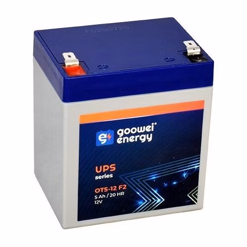 GOOWEI ENERGY Pb záložní akumulátor VRLA AGM 12V/5 Ah (OT5-12 F2), Faston 6,3 mm