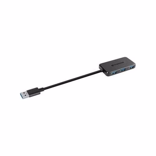 Transcend HUB2, USB 3.1 Gen 1 Hub 4-port, černý