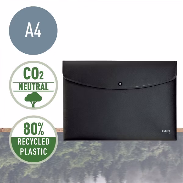 LEITZ Ekologické pouzdro na dokumenty RECYCLE, PP, A4, černá