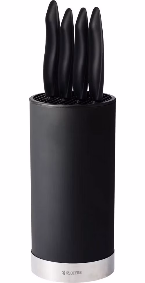 Kyocera Kulatý blok na nože černý + 4 SHIN BLACK nože KB-RD BK 4KN ZK EU