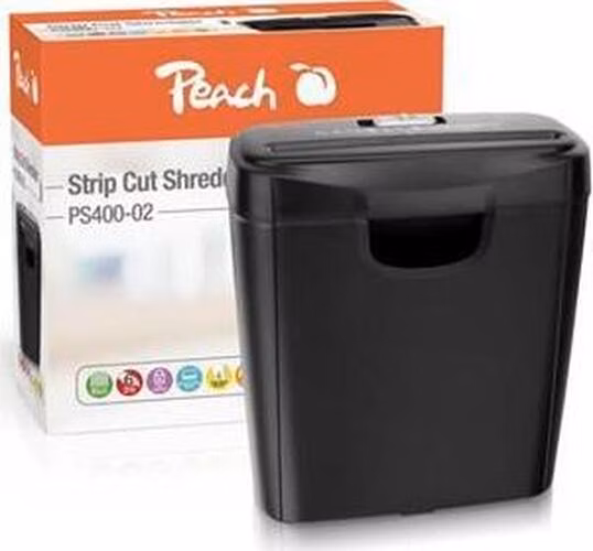 PEACH skartovač Strip Cut Shredder PS400-02, 6 listů, podélný řez, 8 l