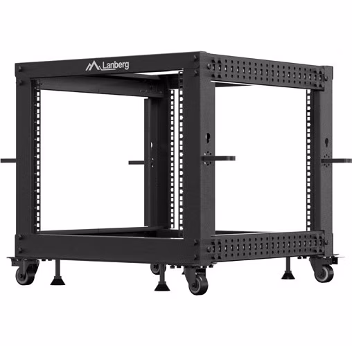 LANBERG OTEVŘENÝ RACK 9U 19" 600X600-1100 NASTAVITELNÝ ČERNÝ
