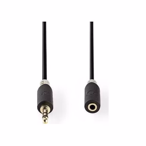 Nedis CABW22050AT20 - Stereofonní Audio Kabel | 3,5mm Zástrčka - 3,5mm Zásuvka | 2 m | Antracit