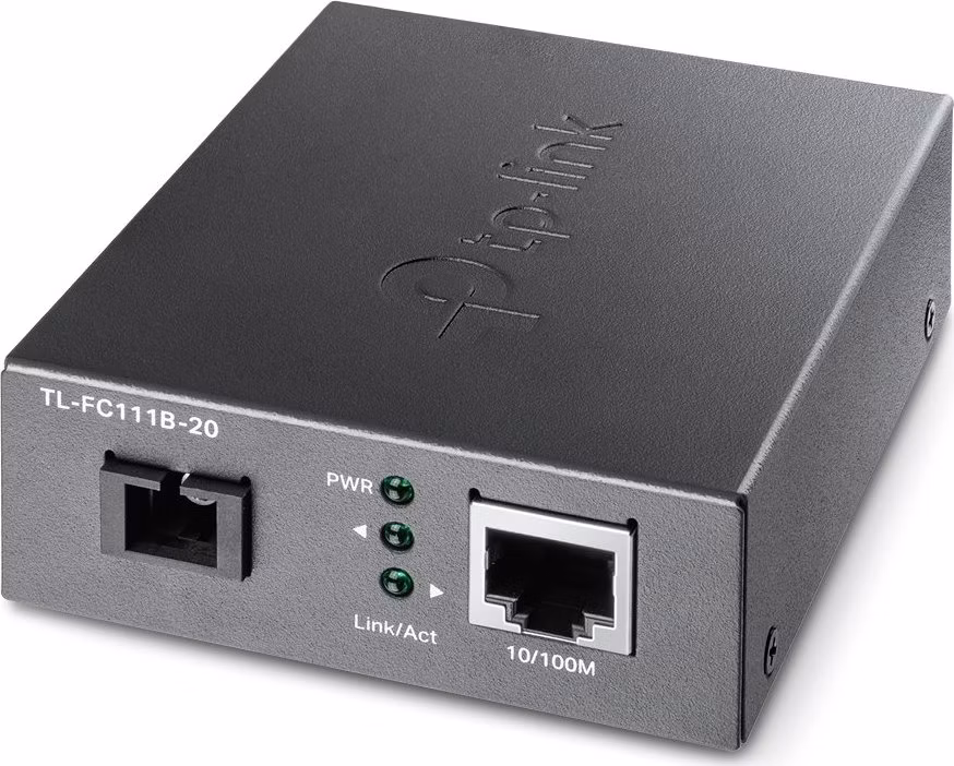 Omada 10/100 Mbps RJ45 to 100 Mbps Single-mode SC WDM Bi-Directional Fiber Converter PORT: 1× 100Mbps SC Port, 1× 10/100