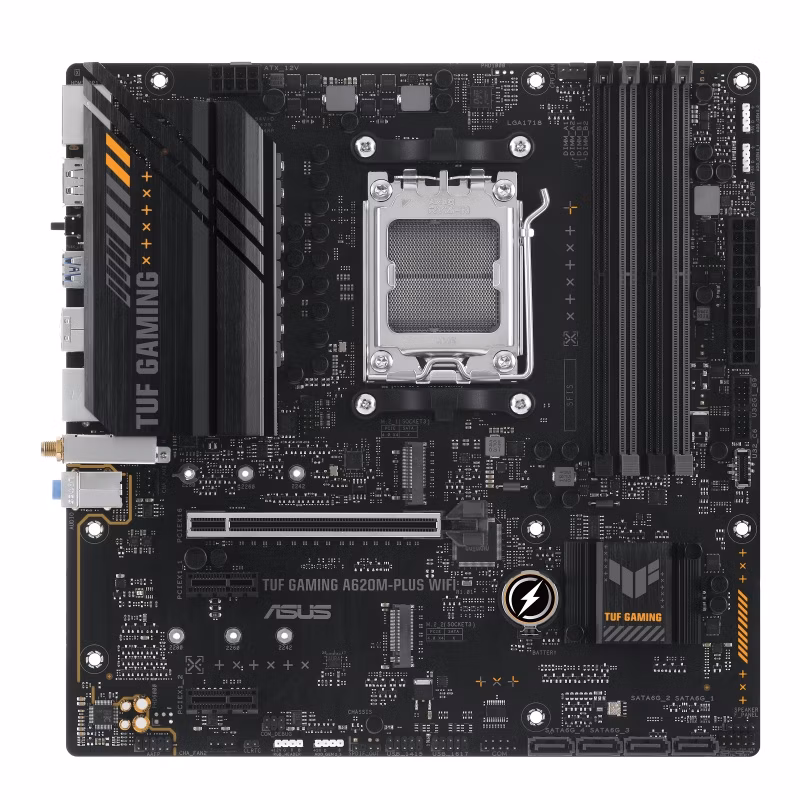 ASUS TUF GAMING A620M-PLUS WIFI / A620 / AM5 / 4x DDR5 / M.2 / HDMI / 2x DP / WiFi / mATX