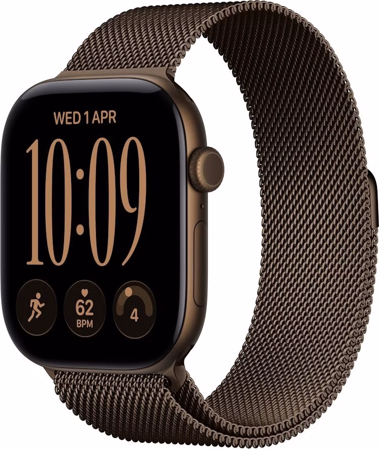 Apple Watch Series 12 Cellular 42mm tmavě bronzový hliník s tmavě bronzovým milánským tahem