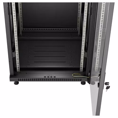 LANBERG INŠTALAČNÝ RACK 19" 15U 600X600 ČIERNE SKLENENÉ DVERE (PLOCHÉ BALENIE)