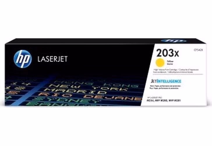 HP 203X, Yellow toner pre, HP LaserJet Pro M254dw/nw, M280nw, M281fdn/fdw, 2500 strán