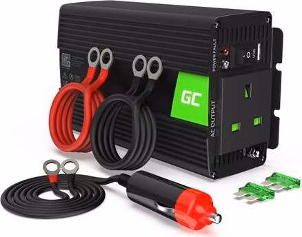 Green Cell Měnič napájení Power Inverter do auta UK verze 24V na 230V 300W / 600W s USB