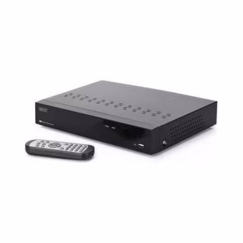 DIGITUS Plug&amp;View NVR, 4 channels, 720p, for Plug&amp;View System only,10/100/1000Mbps, 2 x USB2.0,10W, incl. 1TB HDD