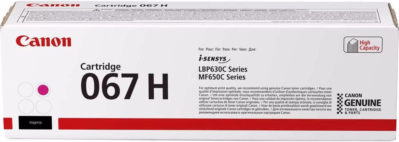 Canon TONER 067H purpurová pro i-SENSYS LBP631Cw, LBP633Cdw, MF651Cw, MF655Cdw, MF657Cdw (2350 str.)