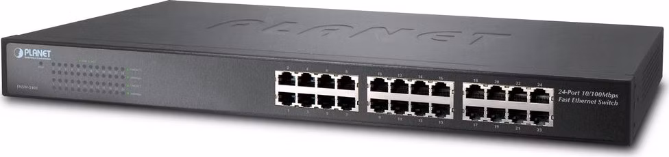 Planet FNSW-2401 Switch 24 x 10/100, kov, rack