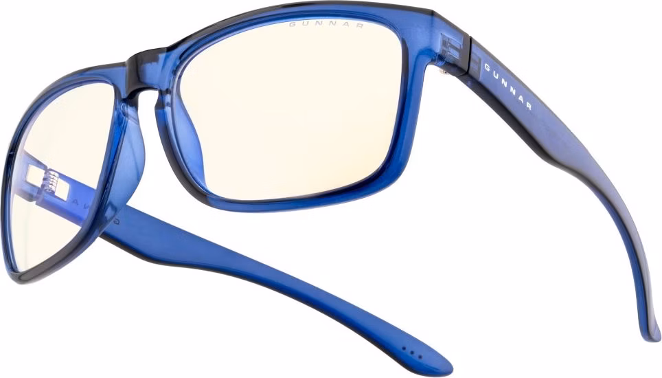 GUNNAR kancelářske/herní brýle INTERCEPT CRYSTAL COBALT  * čirá skla * BLF 35 * GUNNAR focus