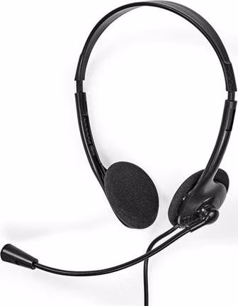 Nedis CHSTU110BK - PC sluchátka| Na Uši | Stereo | USB Typ-C ™ / USB-A | Sklopnou Mikrofon | Černá