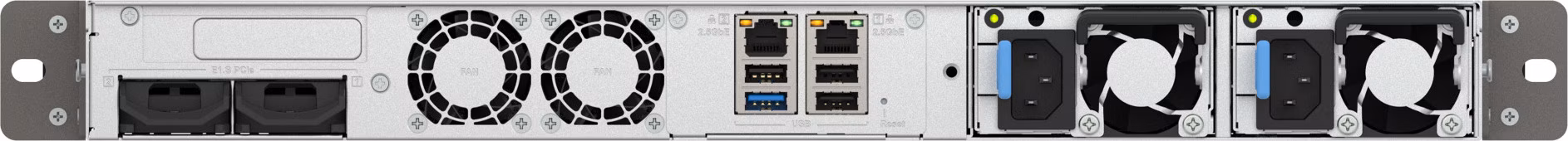 QNAP TS-h665U-RP-8G (Intel 4core, ZFS, 8GB DDR5 RAM, 4x SATA + 2x E1.S, 1x PCIe, 2x 2,5GbE)