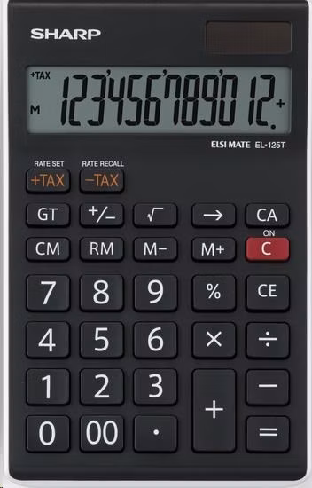 SHARP kalkulačka - EL125TWH - gift box