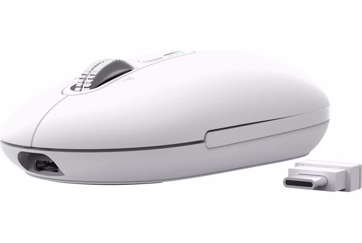 Trust Seron Slim/Kancelářská/Optická/3 200 DPI/USB+BT/Bílá