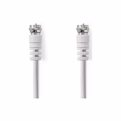 Nedis CSGL41000WT10 - Satelitní a Anténní Kabel | F zástrčka - F zástrčka | 1 m | Bílá