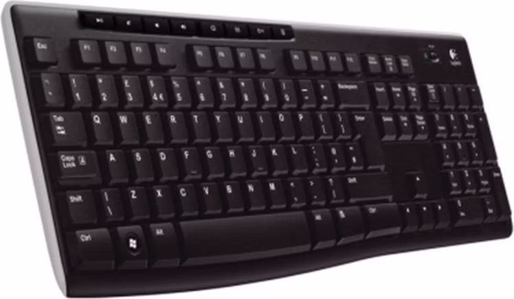 Logitech klávesnice K270/ Bezdrátová/ 2.4GHz/ USB přijímač/ US/ Černá