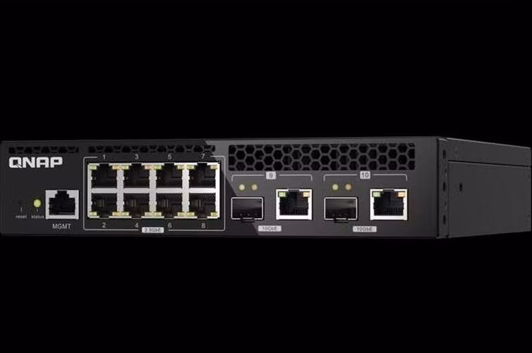 QNAP řízený switch QSW-M3212R-8S4T (4x 10GbE porty + 8x 10G SFP+ porty, poloviční šířka)