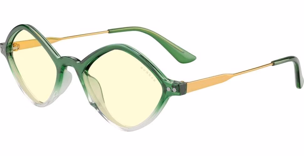 GUNNAR kancelářské/herní brýle LOKI ASGARD EDITION - MARVEL EMERALD-GOLD * jantarová skla * BLF 65 * GUNNAR focus