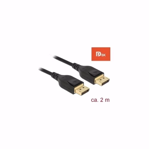 Delock DisplayPort kabel 8K 60 Hz 2 m DP 8K certifikováno