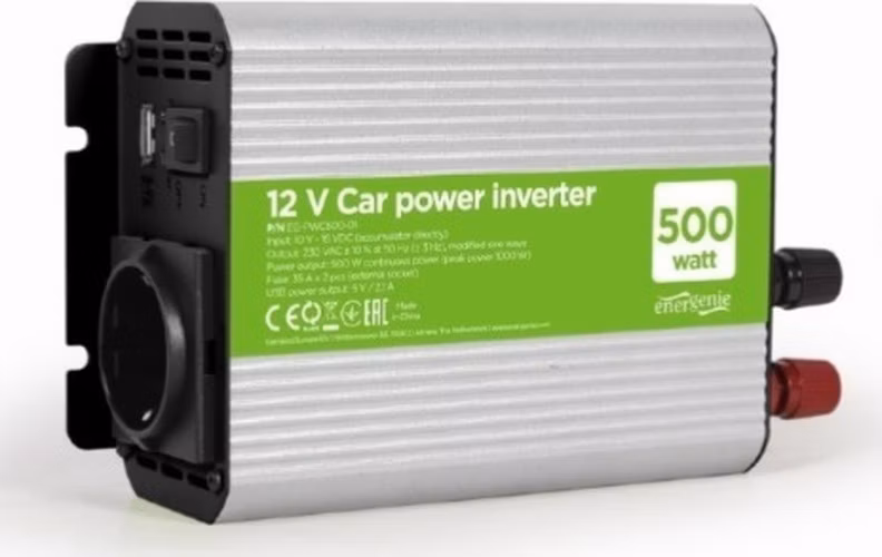 GEMBIRD 12V měnič napětí do auta, výkon 500 W