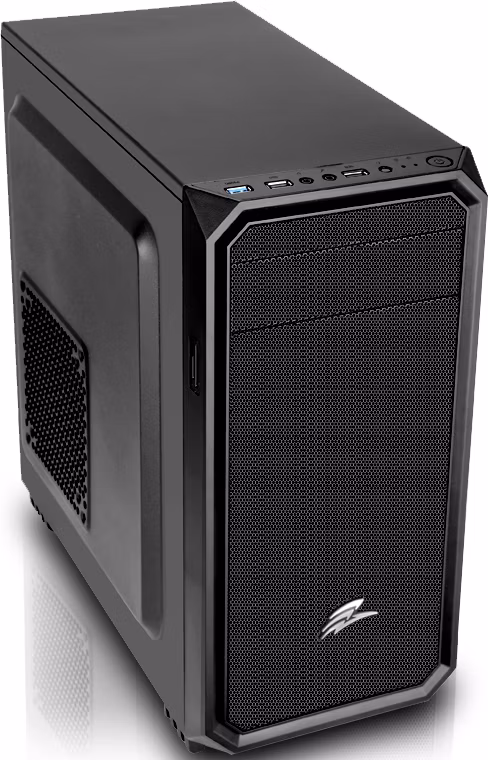 EVOLVEO Shaw 2, case mATX, 1x 120 mm ventilátor, přední mesh panel, prachový filtr, bez zdroje, černá