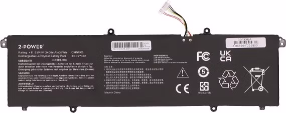 2-Power baterie pro ASUS ( C31N1905 alternative ) 3 ?lánková Baterie do Laptopu 11,55V 3400mAh